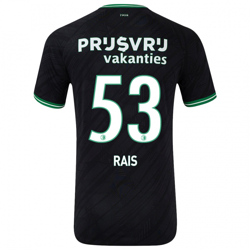 Niño Camiseta Amir Rais #53 Negro Verde 2ª Equipación 2024/25 La Camisa