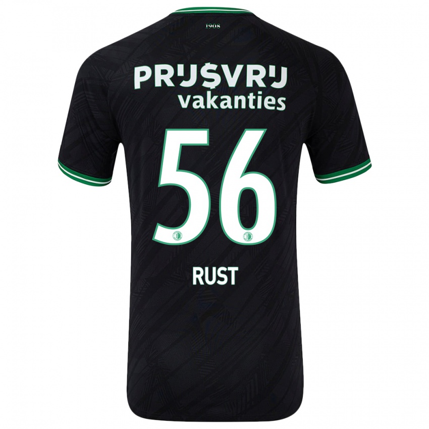 Niño Camiseta Fabiano Rust #56 Negro Verde 2ª Equipación 2024/25 La Camisa