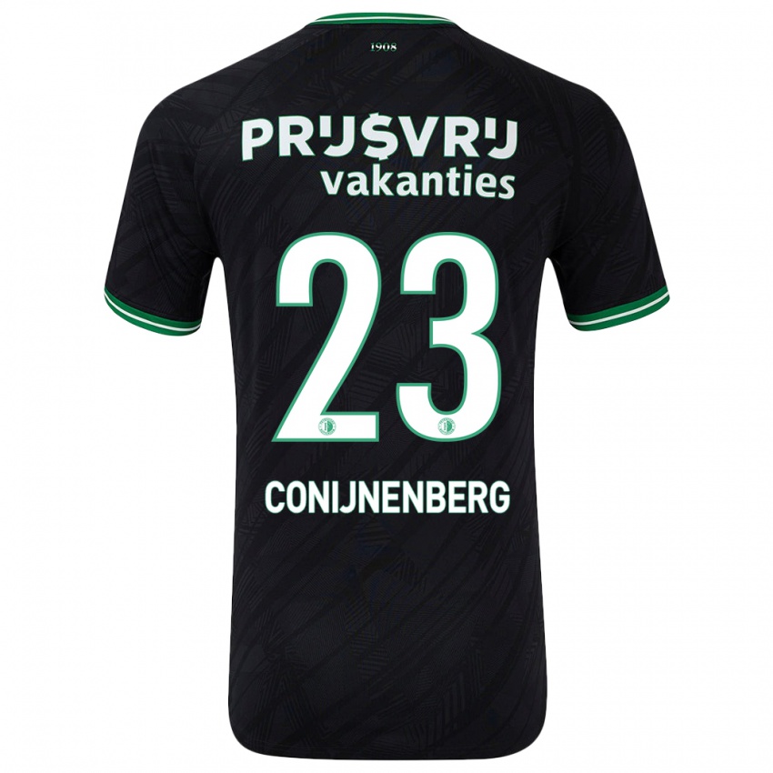 Niño Camiseta Jada Conijnenberg #23 Negro Verde 2ª Equipación 2024/25 La Camisa