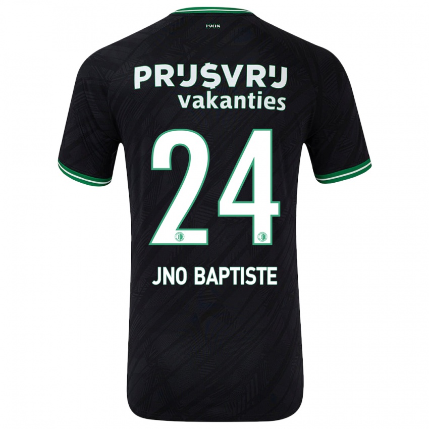 Niño Camiseta Bridget Jno Baptiste #24 Negro Verde 2ª Equipación 2024/25 La Camisa