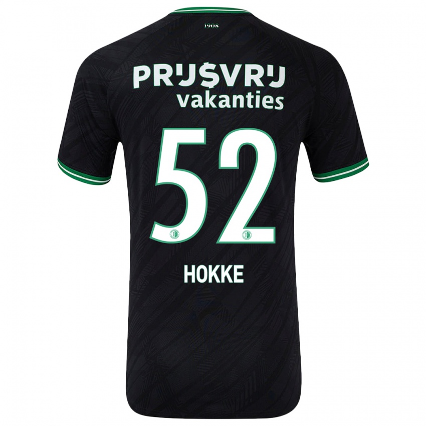 Niño Camiseta Milan Hokke #52 Negro Verde 2ª Equipación 2024/25 La Camisa