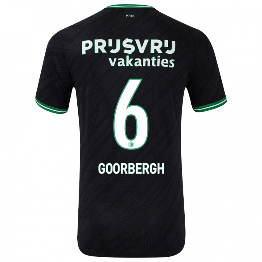 Niño Camiseta Cheyenne Van Den Goorbergh #6 Negro Verde 2ª Equipación 2024/25 La Camisa