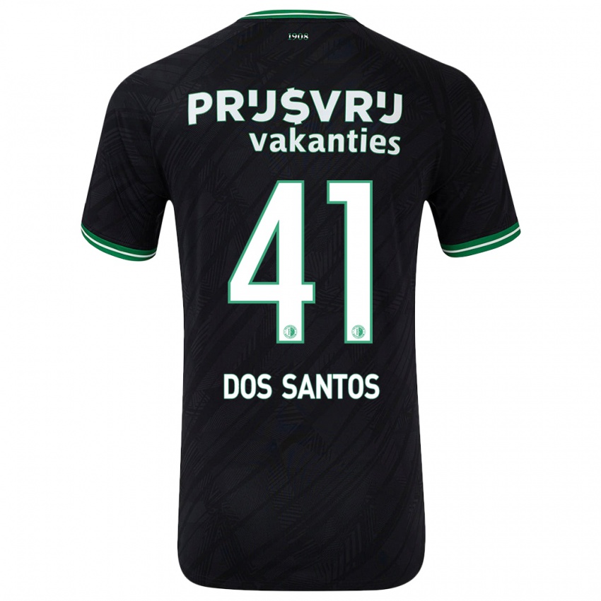 Niño Camiseta Giuliany Ben-David Dos Santos #41 Negro Verde 2ª Equipación 2024/25 La Camisa