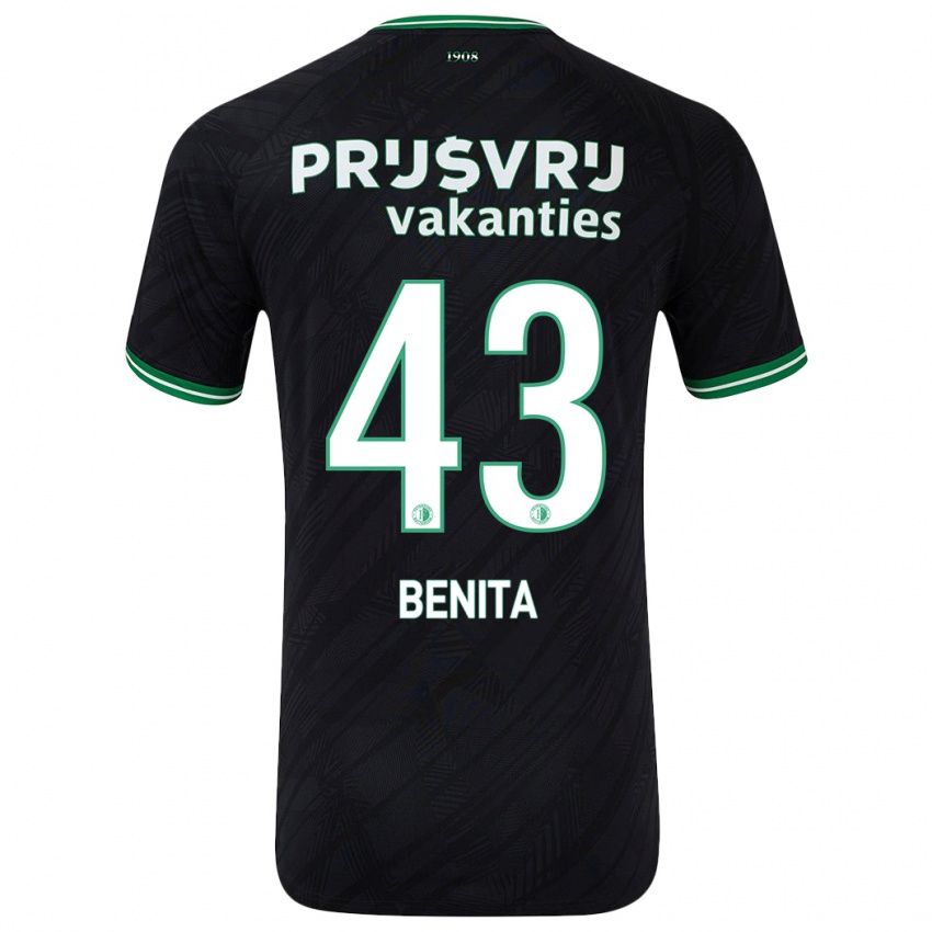 Niño Camiseta Mimeirhel Benita #43 Negro Verde 2ª Equipación 2024/25 La Camisa