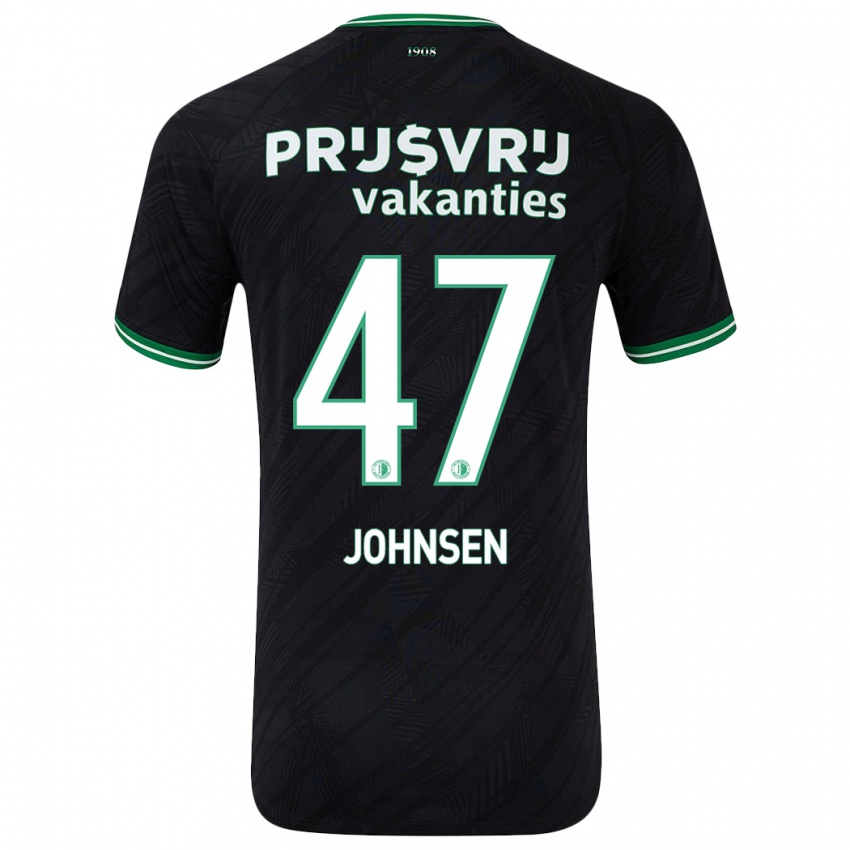 Niño Camiseta Mikael Torset Johnsen #47 Negro Verde 2ª Equipación 2024/25 La Camisa