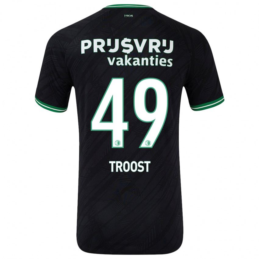 Niño Camiseta Tein Troost #49 Negro Verde 2ª Equipación 2024/25 La Camisa