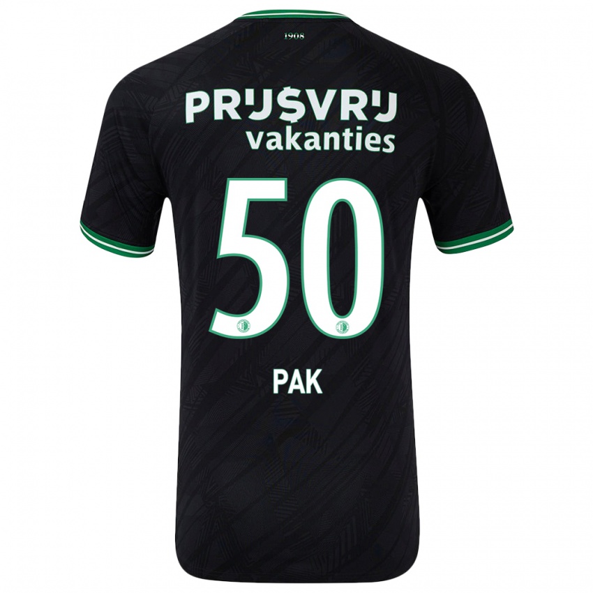 Niño Camiseta Sam Pak #50 Negro Verde 2ª Equipación 2024/25 La Camisa