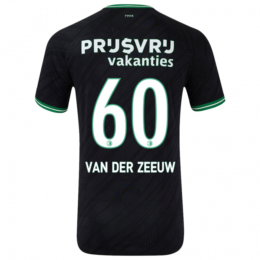 Niño Camiseta Twan Van Der Zeeuw #60 Negro Verde 2ª Equipación 2024/25 La Camisa