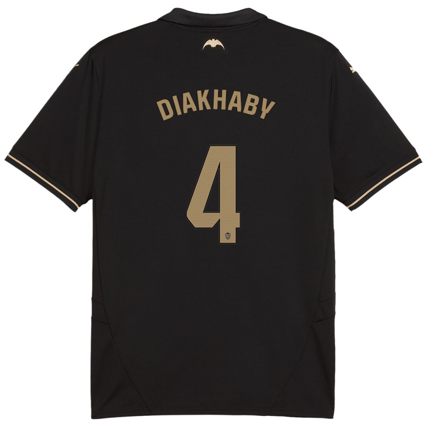 Niño Camiseta Mouctar Diakhaby #4 Negro 2ª Equipación 2024/25 La Camisa