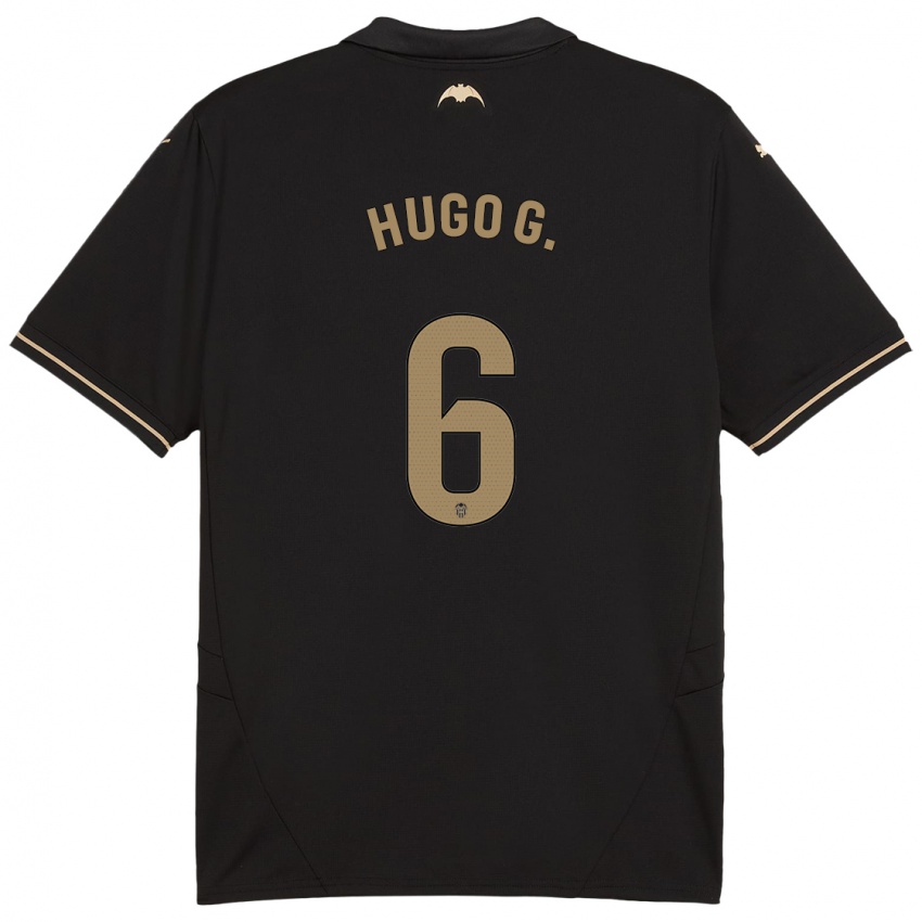 Niño Camiseta Hugo Guillamon #6 Negro 2ª Equipación 2024/25 La Camisa