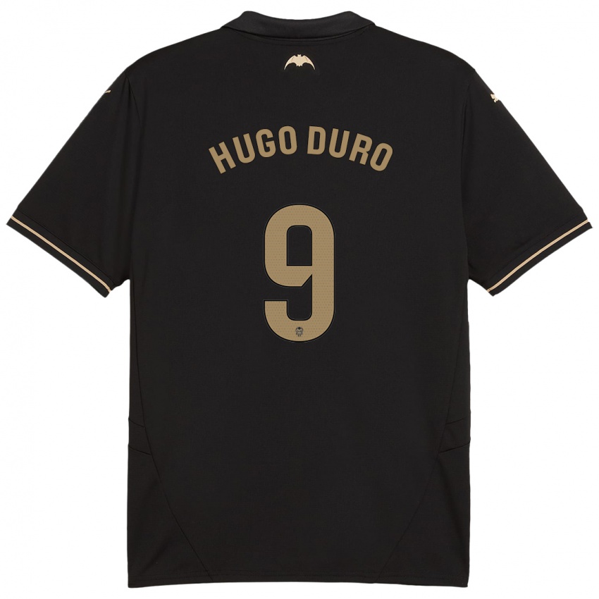 Niño Camiseta Hugo Duro #9 Negro 2ª Equipación 2024/25 La Camisa