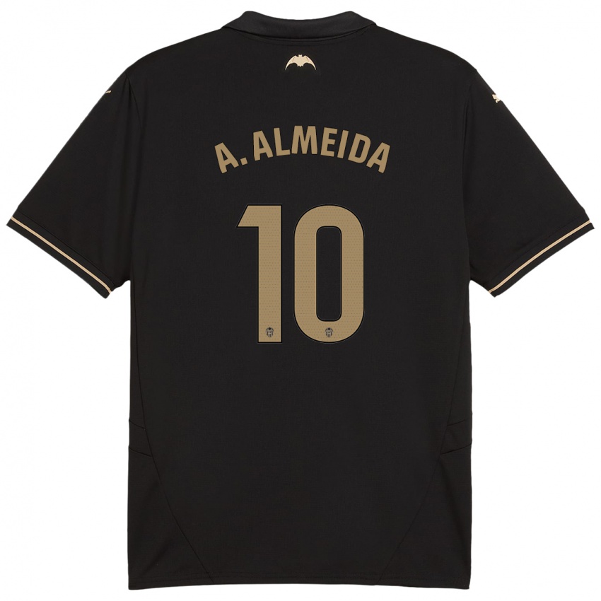 Niño Camiseta André Almeida #10 Negro 2ª Equipación 2024/25 La Camisa