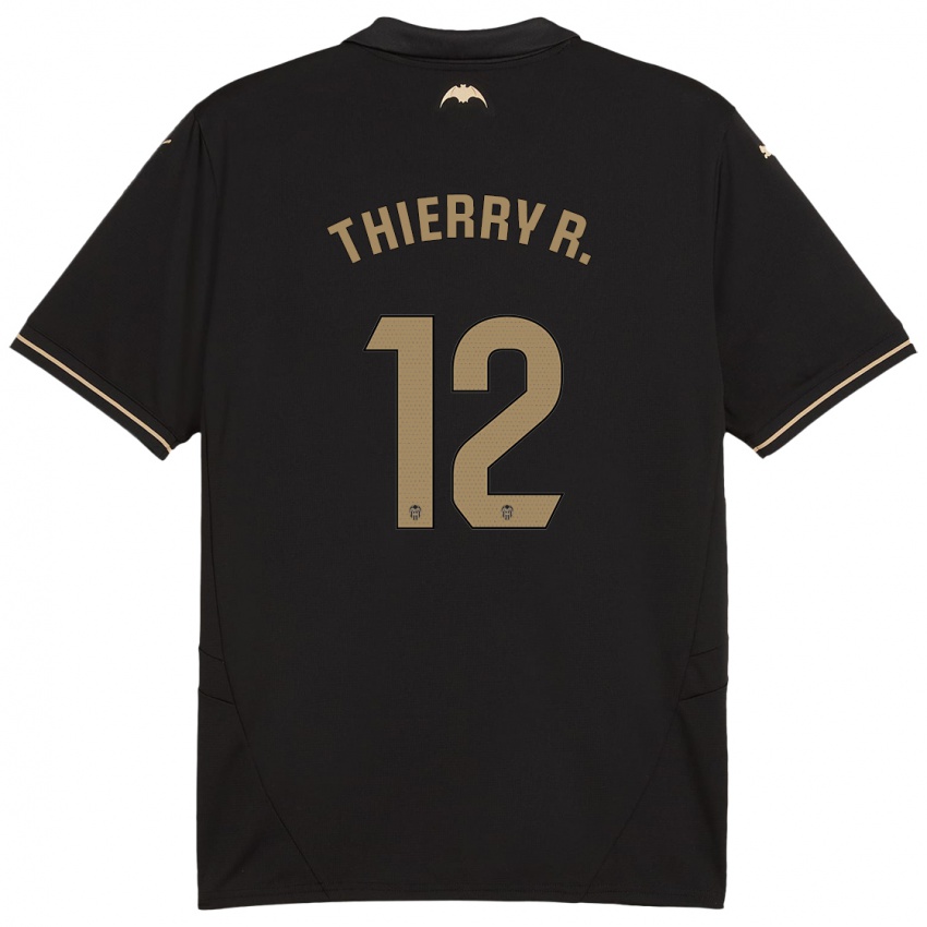 Niño Camiseta Thierry Correia #12 Negro 2ª Equipación 2024/25 La Camisa