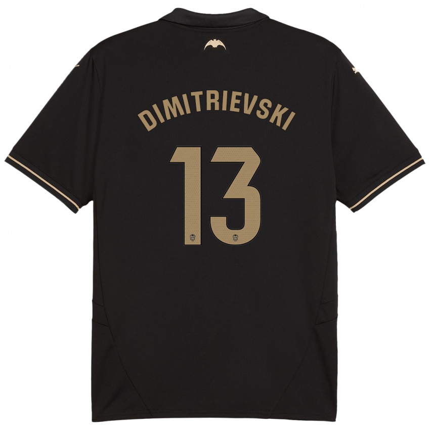 Niño Camiseta Stole Dimitrievski #13 Negro 2ª Equipación 2024/25 La Camisa