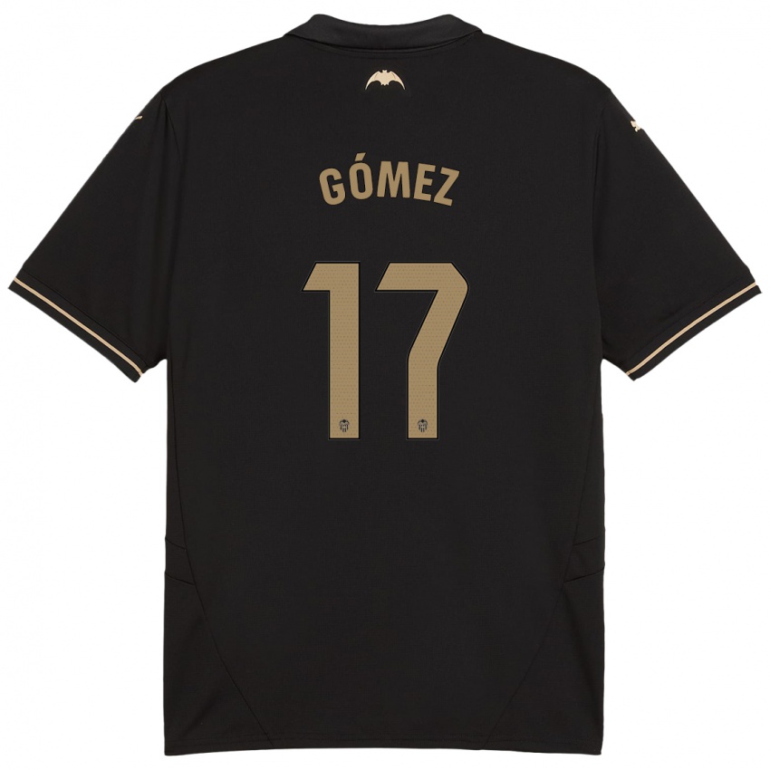 Niño Camiseta Dani Gómez #17 Negro 2ª Equipación 2024/25 La Camisa