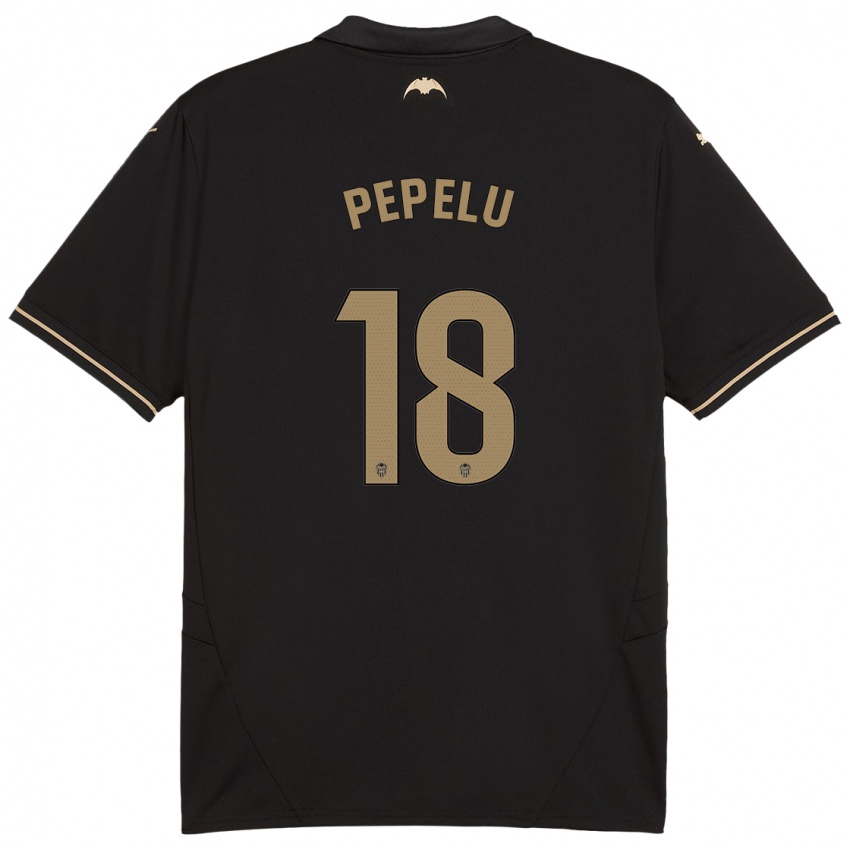 Niño Camiseta Pepelu #18 Negro 2ª Equipación 2024/25 La Camisa