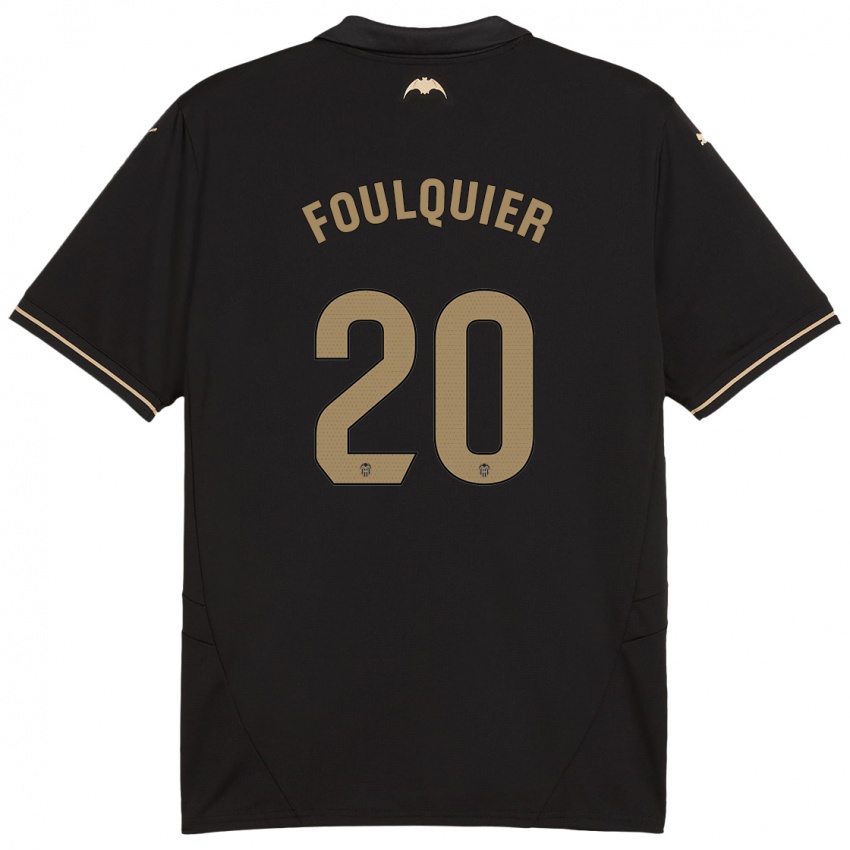 Niño Camiseta Dimitri Foulquier #20 Negro 2ª Equipación 2024/25 La Camisa