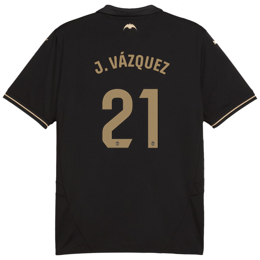 Niño Camiseta Jesús Vázquez #21 Negro 2ª Equipación 2024/25 La Camisa