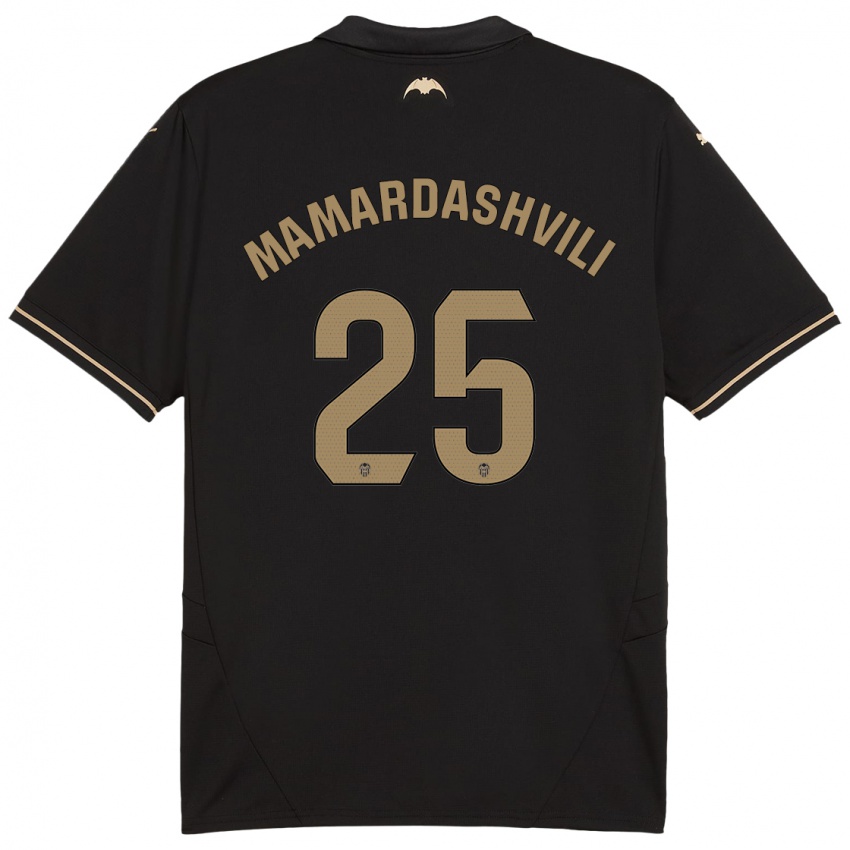 Niño Camiseta Giorgi Mamardashvili #25 Negro 2ª Equipación 2024/25 La Camisa