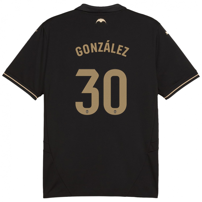 Niño Camiseta Hugo González #30 Negro 2ª Equipación 2024/25 La Camisa