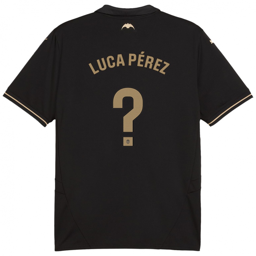 Niño Camiseta Simón Luca Pérez #0 Negro 2ª Equipación 2024/25 La Camisa