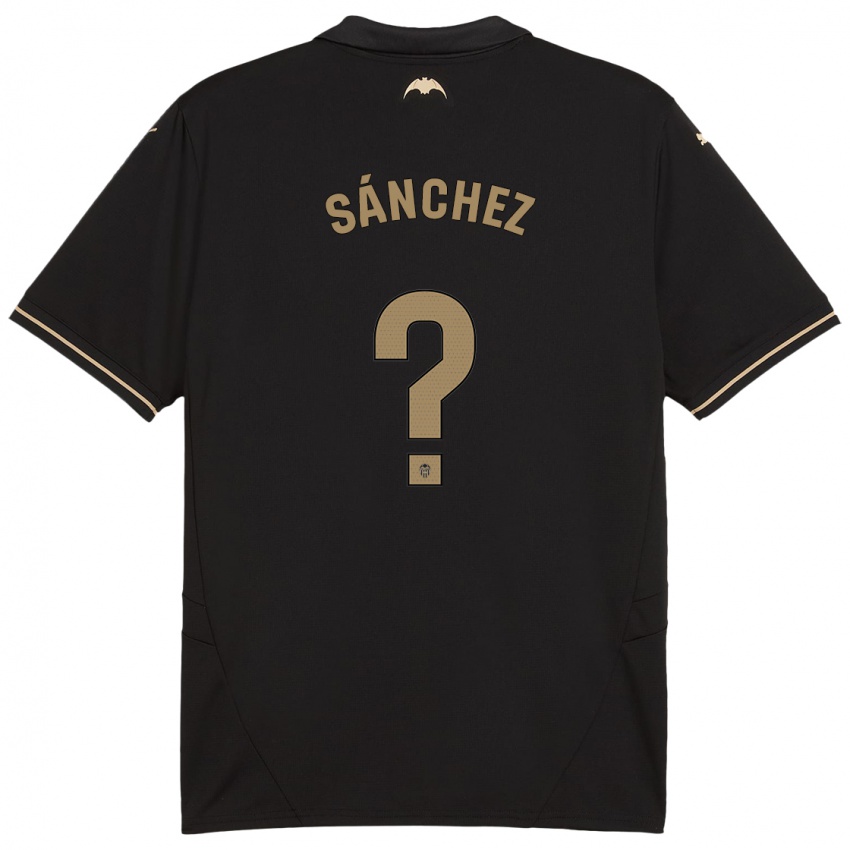 Niño Camiseta Dani Sánchez #0 Negro 2ª Equipación 2024/25 La Camisa