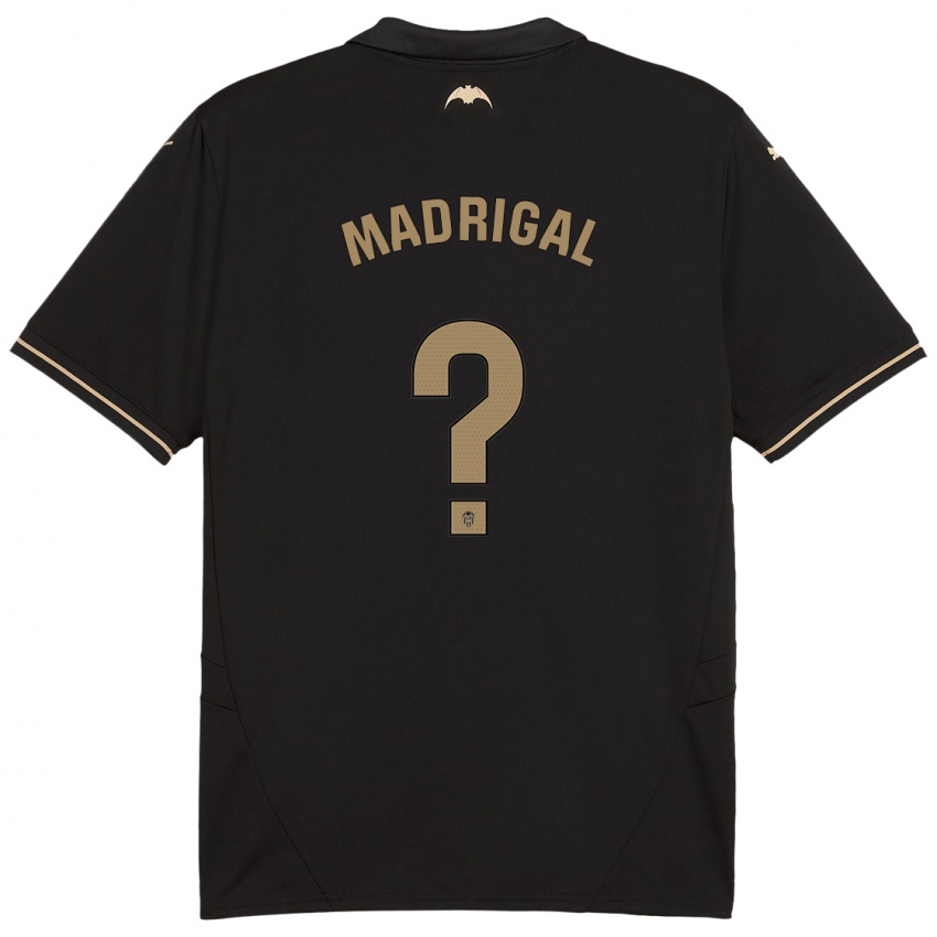 Niño Camiseta Warren Madrigal #0 Negro 2ª Equipación 2024/25 La Camisa