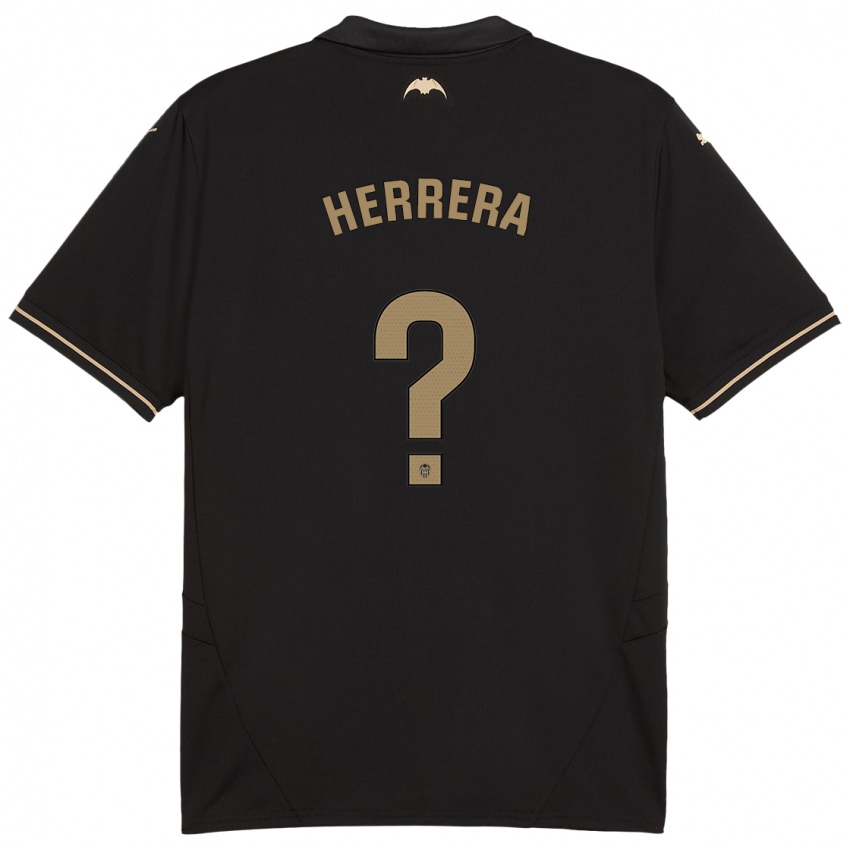 Niño Camiseta Iker Herrera #0 Negro 2ª Equipación 2024/25 La Camisa