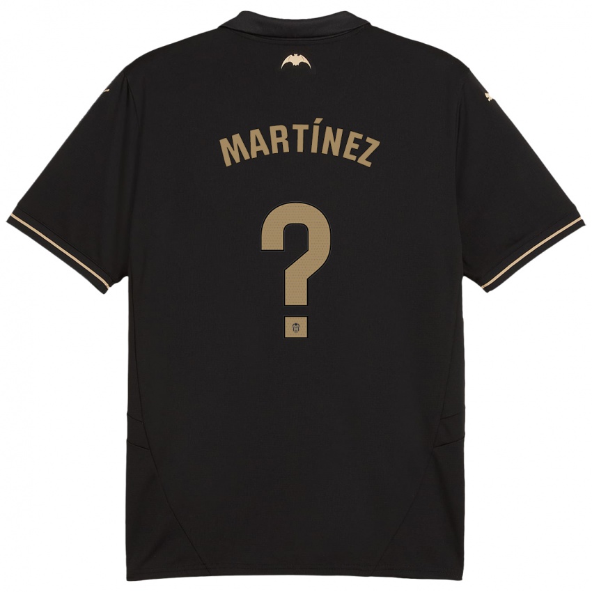 Niño Camiseta David Martínez #0 Negro 2ª Equipación 2024/25 La Camisa