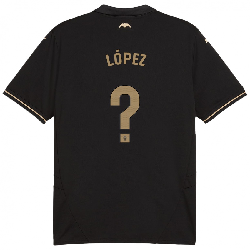 Niño Camiseta Pablo López #0 Negro 2ª Equipación 2024/25 La Camisa