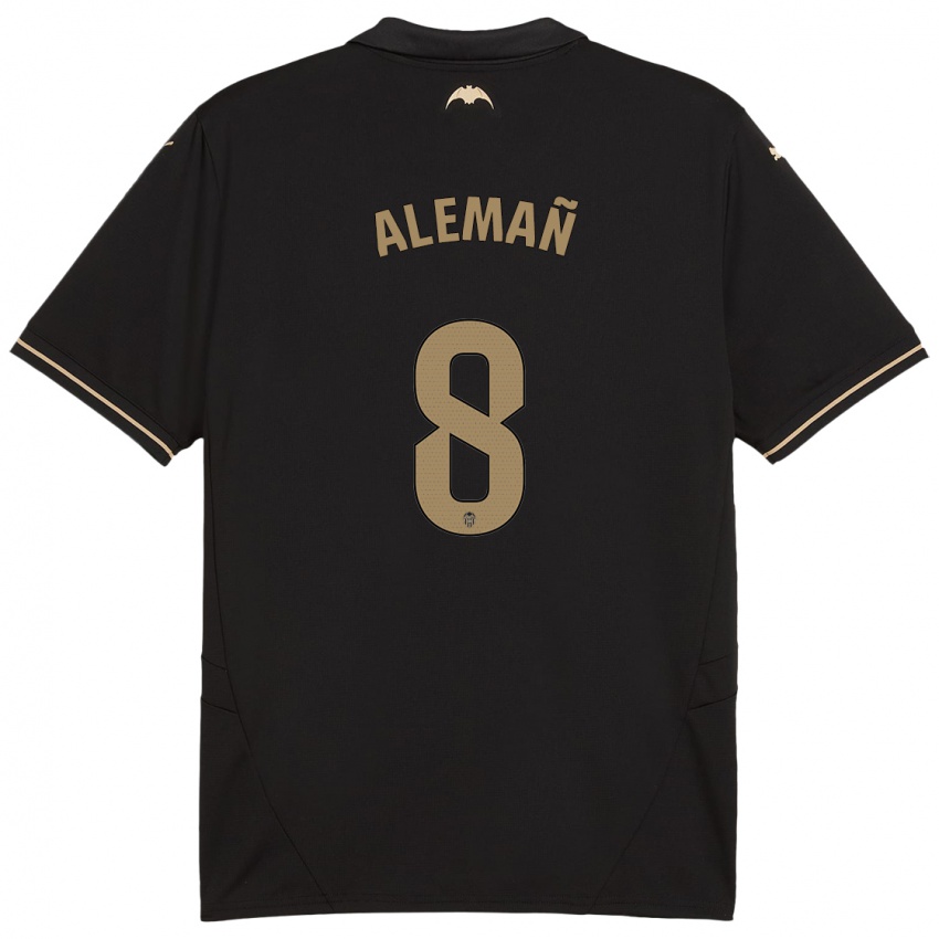 Niño Camiseta Pedro Alemañ #8 Negro 2ª Equipación 2024/25 La Camisa