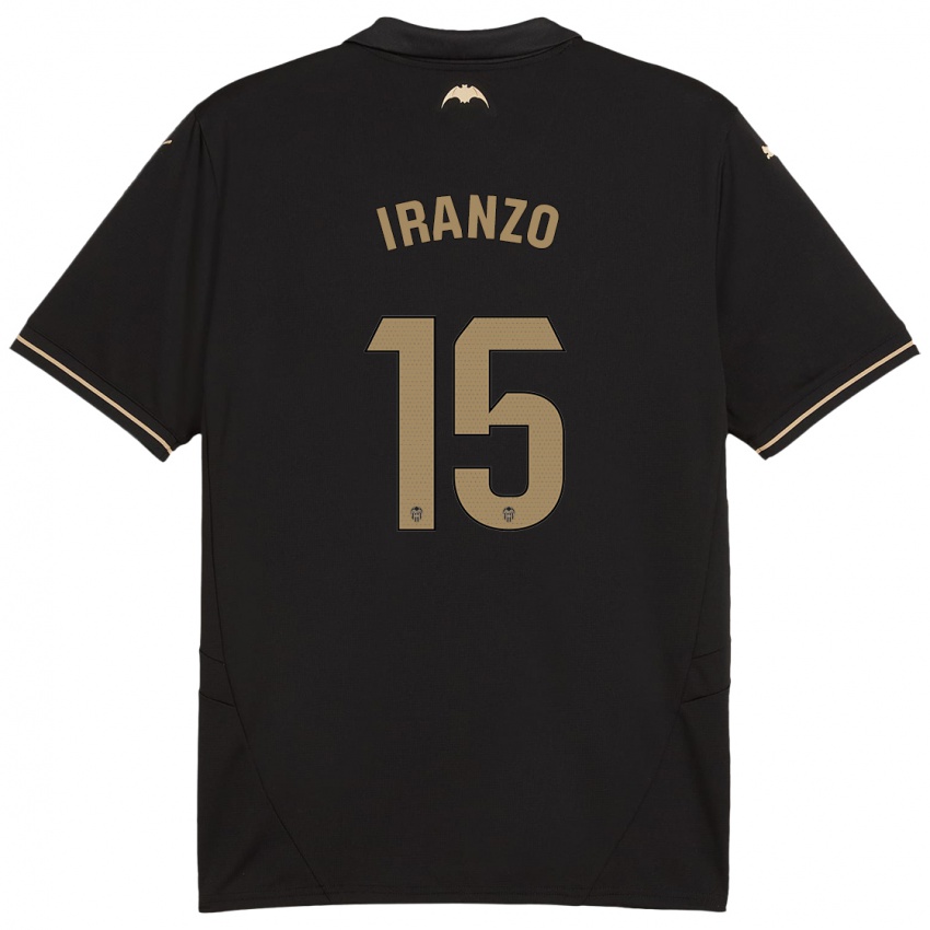 Niño Camiseta Rubén Iranzo #15 Negro 2ª Equipación 2024/25 La Camisa