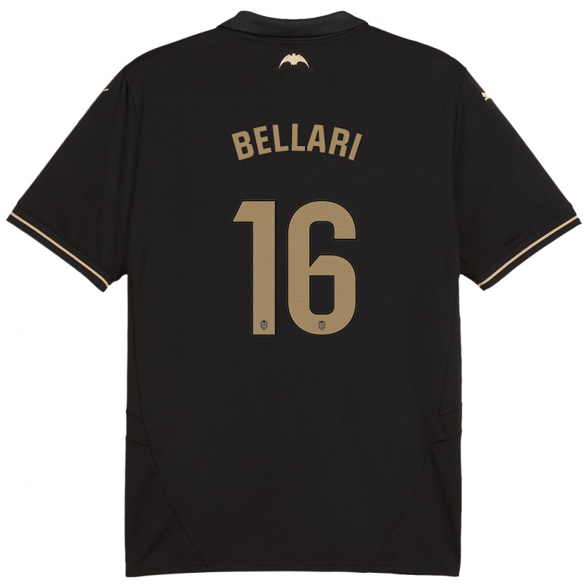 Niño Camiseta Hamza Bellari #16 Negro 2ª Equipación 2024/25 La Camisa