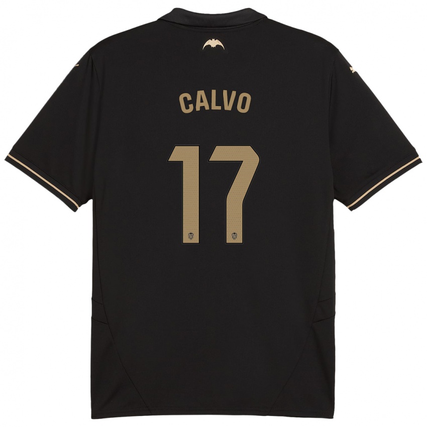 Niño Camiseta Borja Calvo #17 Negro 2ª Equipación 2024/25 La Camisa