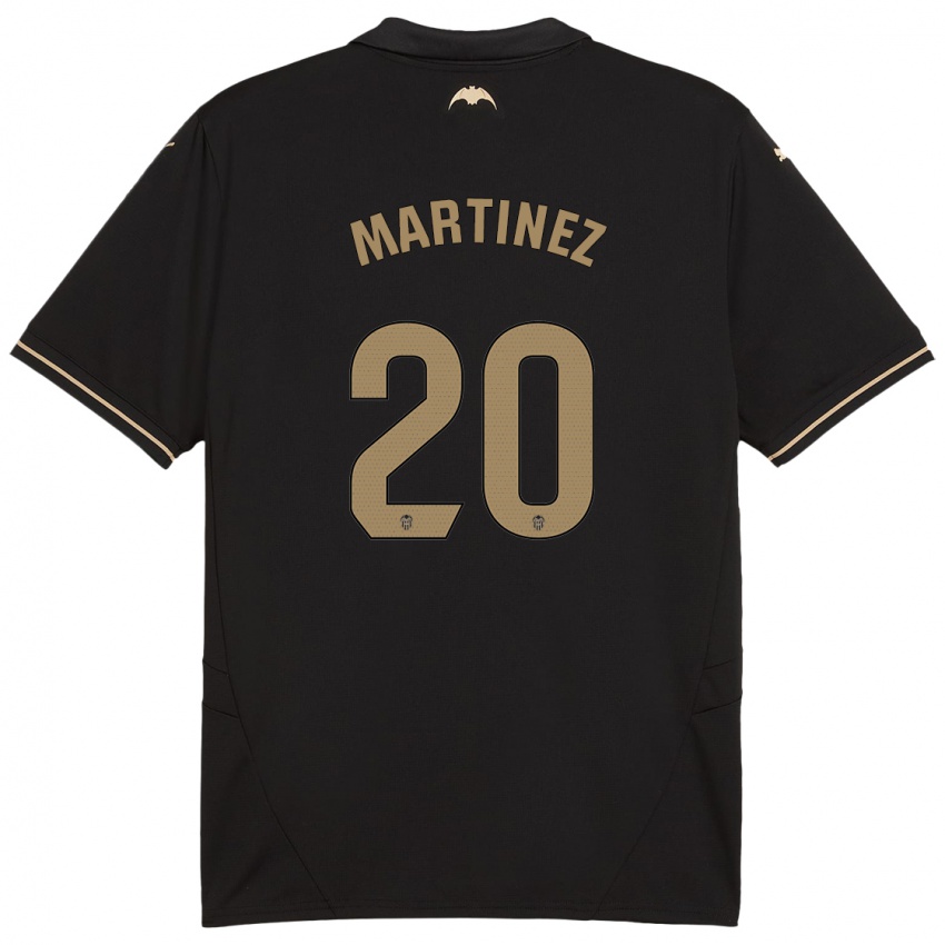 Niño Camiseta Asun Martínez #20 Negro 2ª Equipación 2024/25 La Camisa