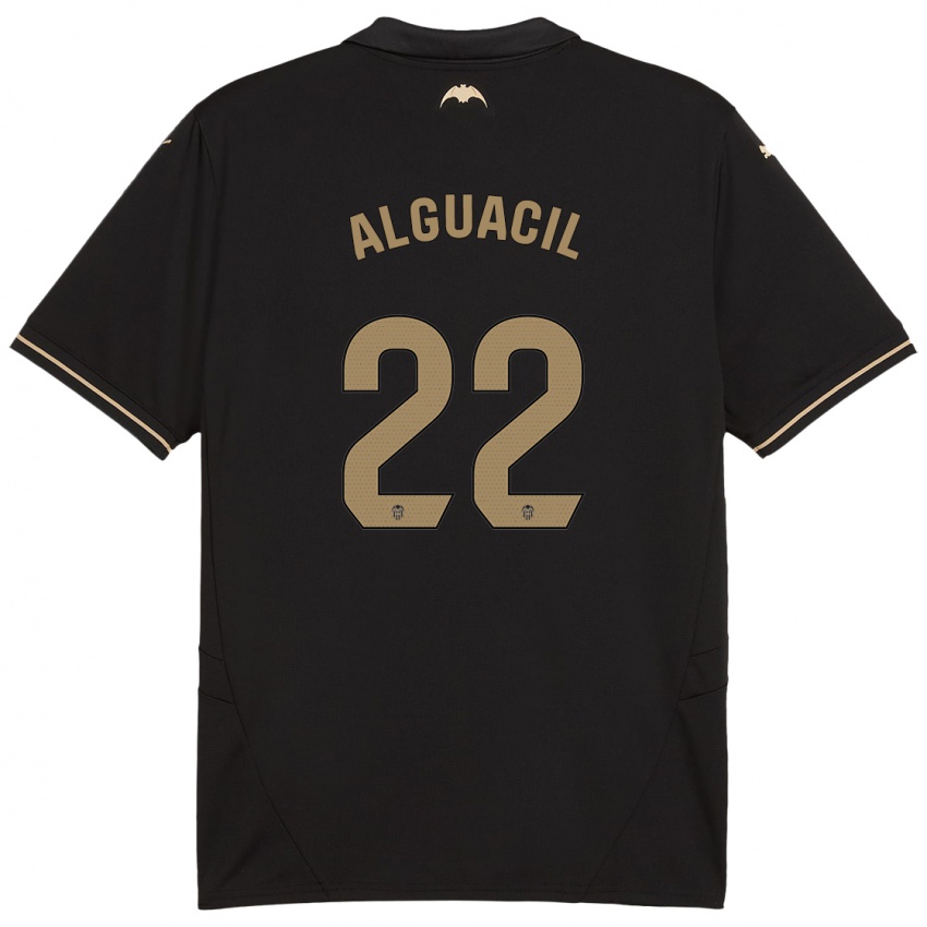 Niño Camiseta Ainhoa Alguacil #22 Negro 2ª Equipación 2024/25 La Camisa