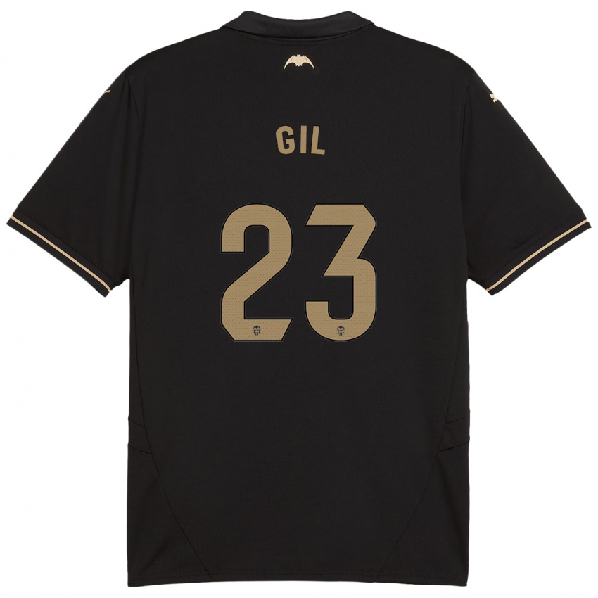 Niño Camiseta Elena Gil #23 Negro 2ª Equipación 2024/25 La Camisa