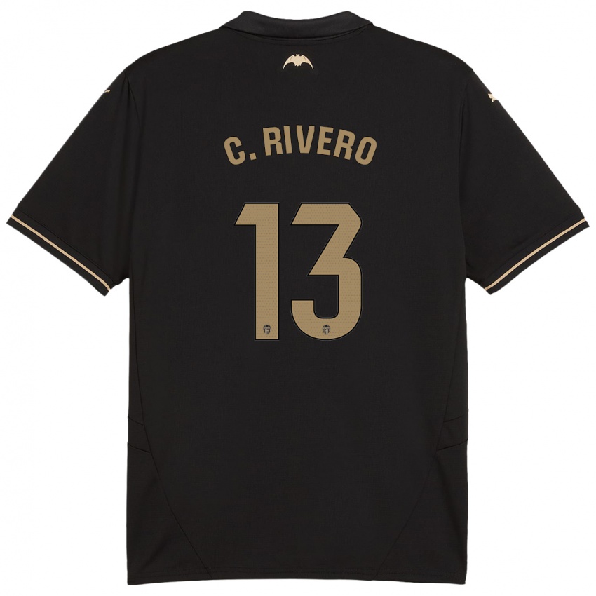 Niño Camiseta Cristian Rivero #13 Negro 2ª Equipación 2024/25 La Camisa