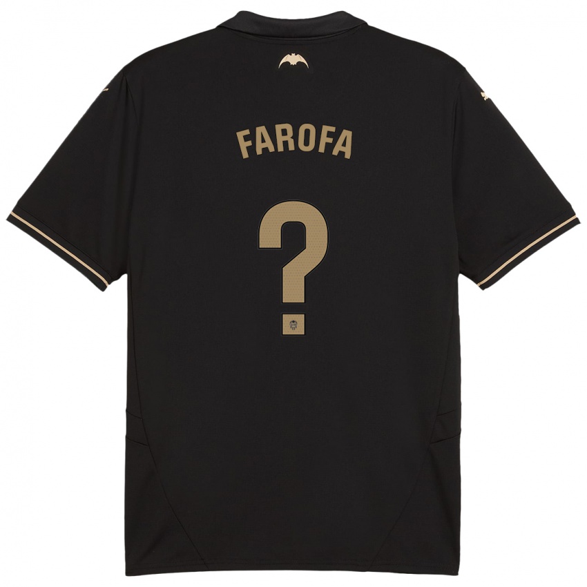 Niño Camiseta Rodrigo Farofa #0 Negro 2ª Equipación 2024/25 La Camisa