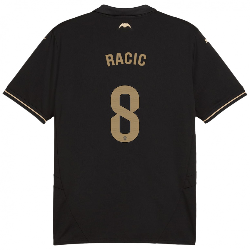 Niño Camiseta Uros Racic #8 Negro 2ª Equipación 2024/25 La Camisa