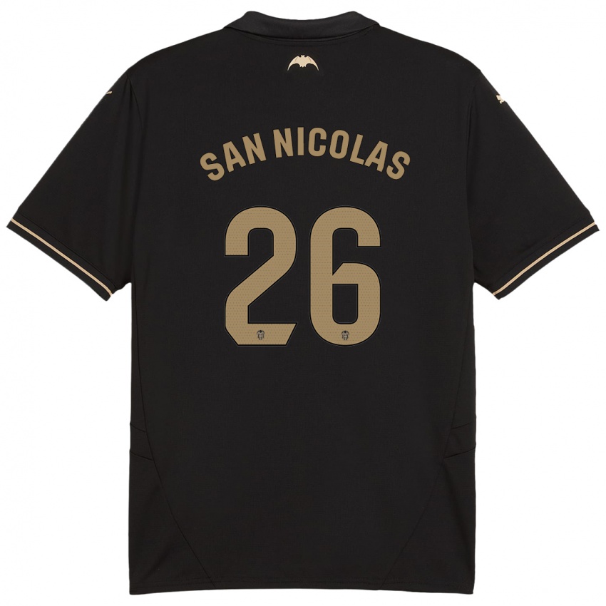 Niño Camiseta Olga San Nicolas #26 Negro 2ª Equipación 2024/25 La Camisa