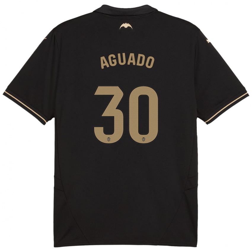 Niño Camiseta Julia Aguado #30 Negro 2ª Equipación 2024/25 La Camisa