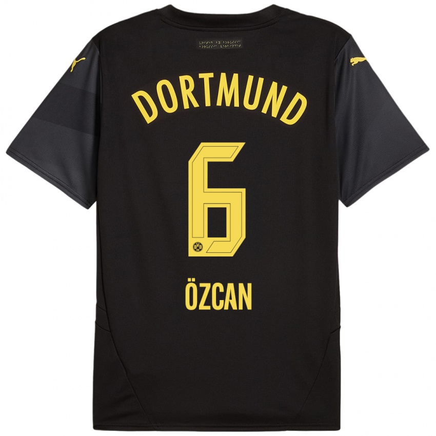 Niño Camiseta Salih Ozcan #6 Negro Amarillo 2ª Equipación 2024/25 La Camisa