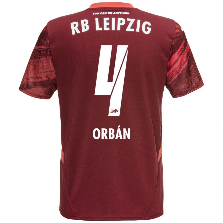 Niño Camiseta Willi Orban #4 Borgoña 2ª Equipación 2024/25 La Camisa