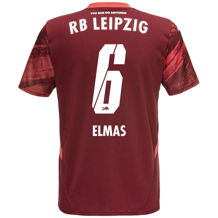 Niño Camiseta Eljif Elmas #6 Borgoña 2ª Equipación 2024/25 La Camisa