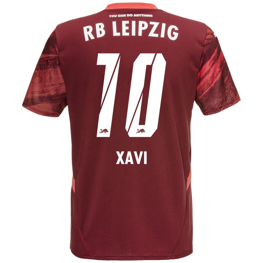 Niño Camiseta Xavi Simons #10 Borgoña 2ª Equipación 2024/25 La Camisa