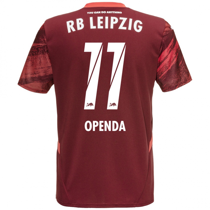 Niño Camiseta Loïs Openda #11 Borgoña 2ª Equipación 2024/25 La Camisa