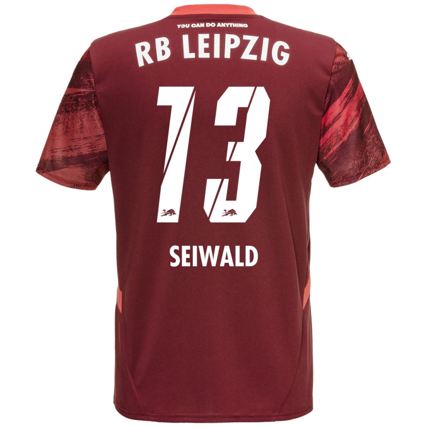 Niño Camiseta Nicolas Seiwald #13 Borgoña 2ª Equipación 2024/25 La Camisa