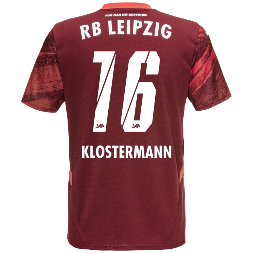 Niño Camiseta Lukas Klostermann #16 Borgoña 2ª Equipación 2024/25 La Camisa