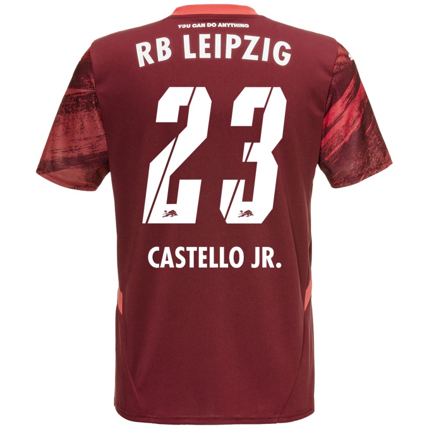 Niño Camiseta Castello Lukeba #23 Borgoña 2ª Equipación 2024/25 La Camisa